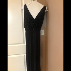 Velvet/jersey maxi dress